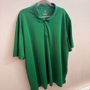 Adidas Men's Vibrant Green Polo Shirt